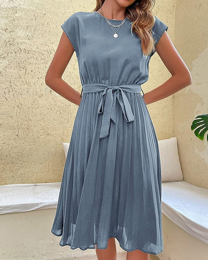 Justine™ Robe Ibiza Formelle Festive Bleue Midi