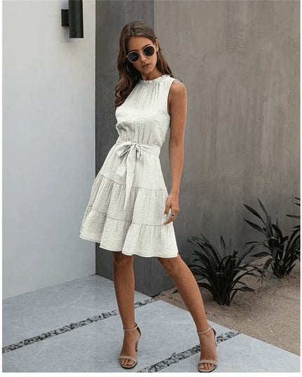 Thérèse™ - Robe Ibiza Courte Blanche Chic