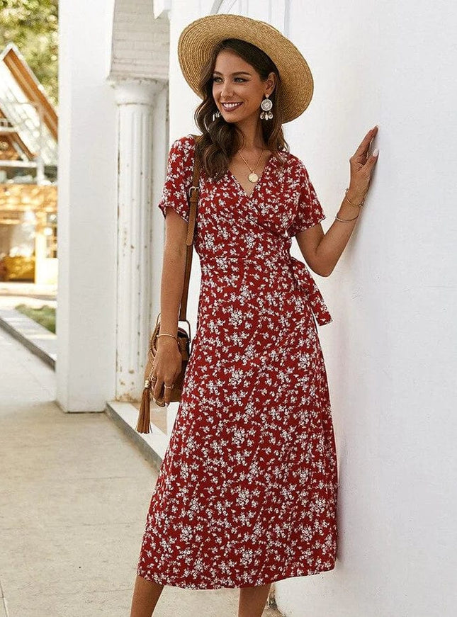 Camille™ Robe Midi Ibiza Fleurie