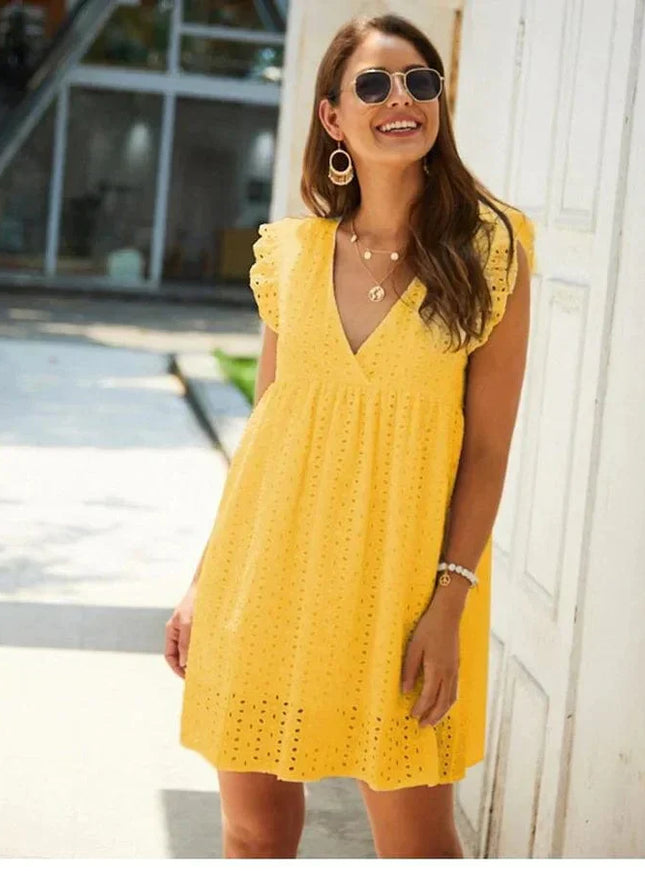 Lison™ - Robe Hippie Jaune