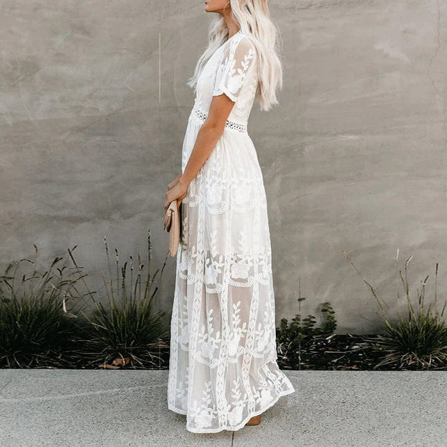 Marguerite™ - Robe Maxi En Dentelle Ibiza
